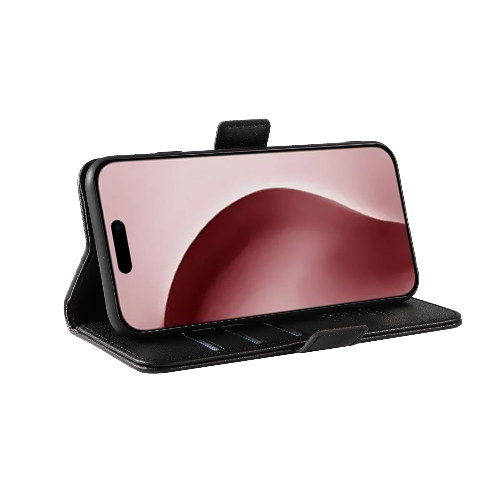 Полностью матовый кожаный флип-чехол из ТПУ, подходит для iPhone 16 16E Pro/Pro Max iPhone 17 17Air Pro/Pro Max, двойной складной процесс