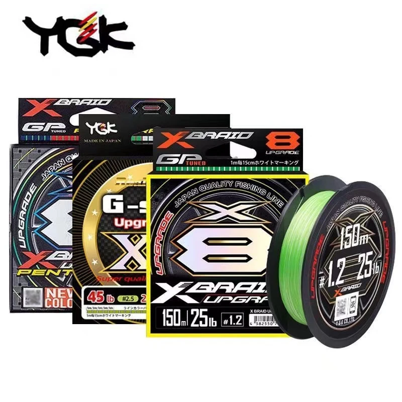 Original YGK G-SOUL X8 UPGRADE X8 Braid Fishing Line Super Strong 8 Strands Multifilament PE Line150m/200m Japan 14LB-60LB