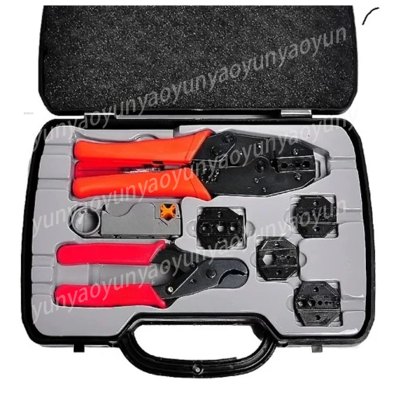 Crimping Tool Kit, Replaceable Die Set for Network Cable Pliers with Interchangeable Jaws