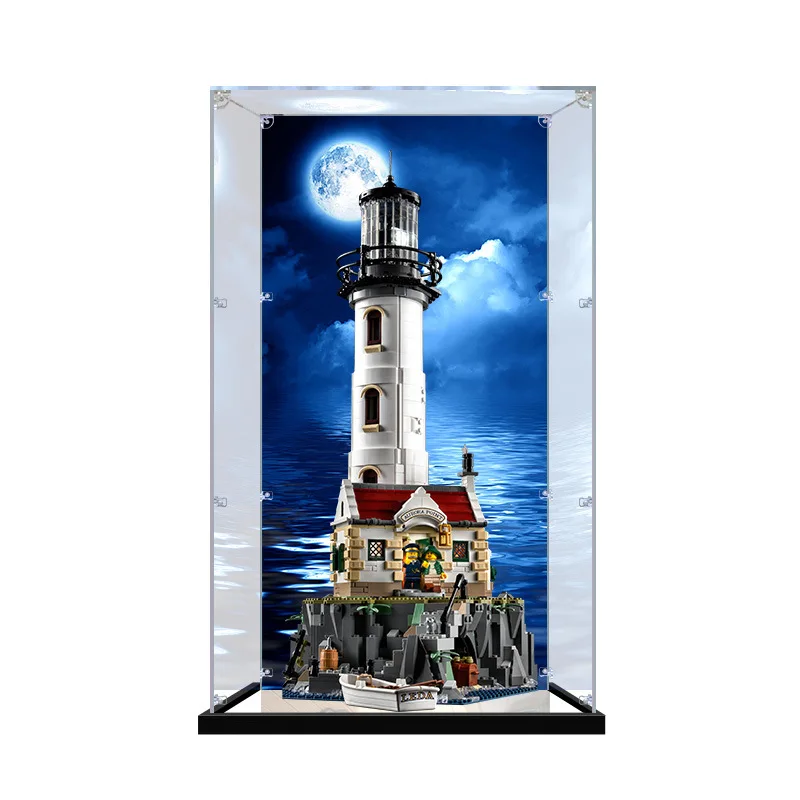Exquisite Dustproof Display Box For Lego 21335 Motorized Lighthouse Display Case Storage Box Organizer(lego Set Not Included)