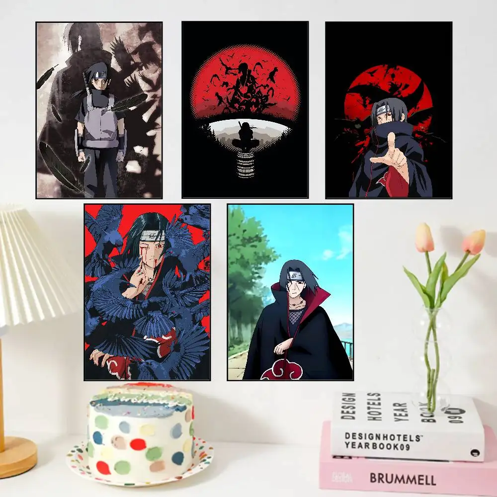 Pósteres geniales de U-Uchiha Itachi para sala de estar, Bar, cafetería, lienzo de calidad, estilo Vintage, pintura de cómics, arte, decoración de pared del hogar, imagen