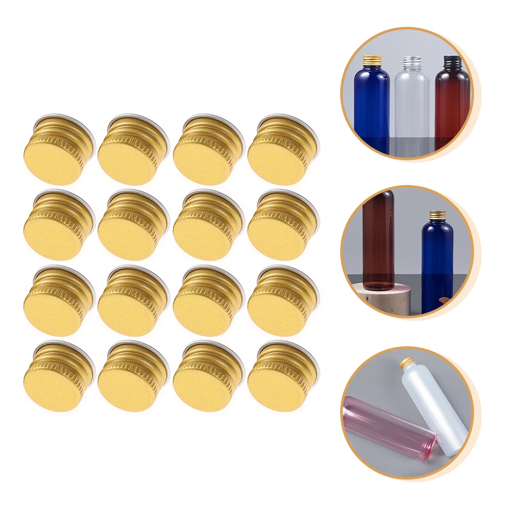 

50 Pcs Leak-proof Thread Cover Aluminum Bottle Caps Lids Small Household Jar Reusable Baby