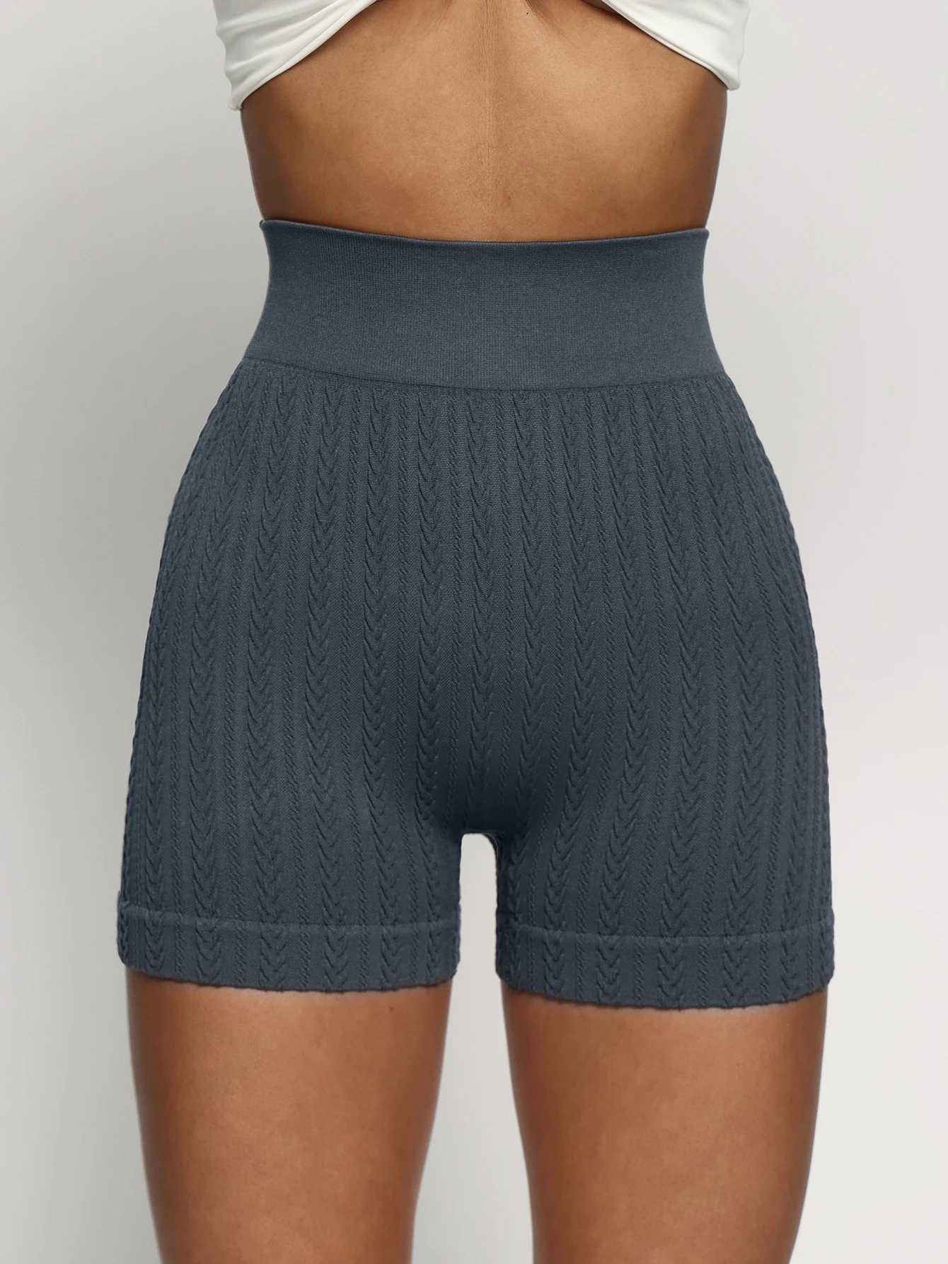 Seamless Gym Yoga Shorts Women's Summer Sports Fitness Shorts Ribbed Sports Shorts Running Tight Shorts