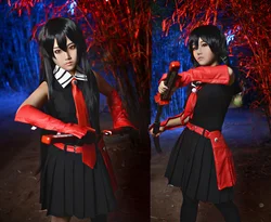 Kurome   Akame ga KILL Akame Anime Cosplay Black Sleeveless Dress Uniform Outfit  Kurome  Anime Cosplay Costumes