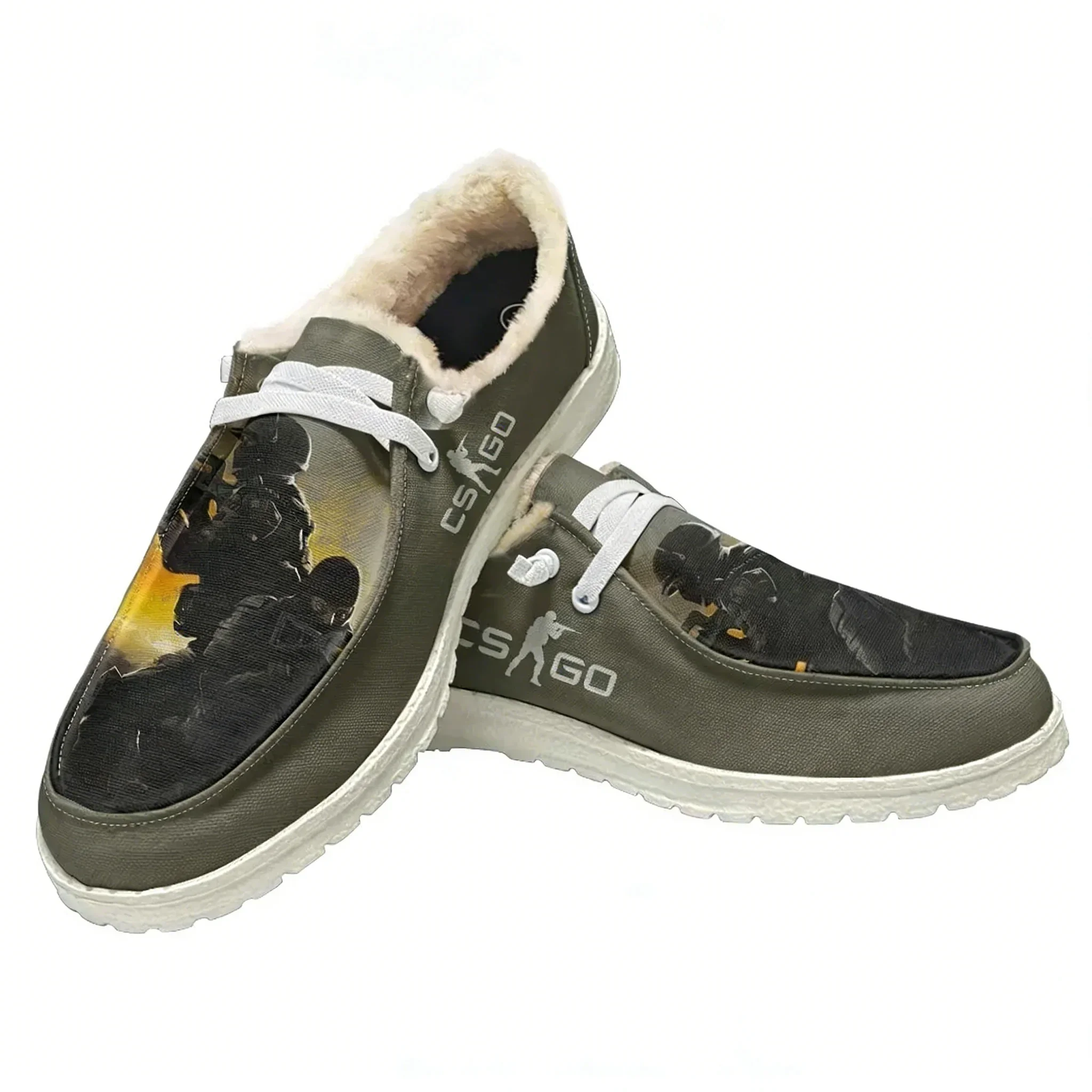 Counter Strike Global offensive Plush Casual Shoes Flat Shoe Men Woman Breathable Lightweight Footwear Couple Custom Made Shoe