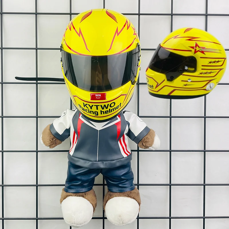 

Motorcycle bear helmet set cycling decoration trunk pendant mini toy pendant home ornament doll