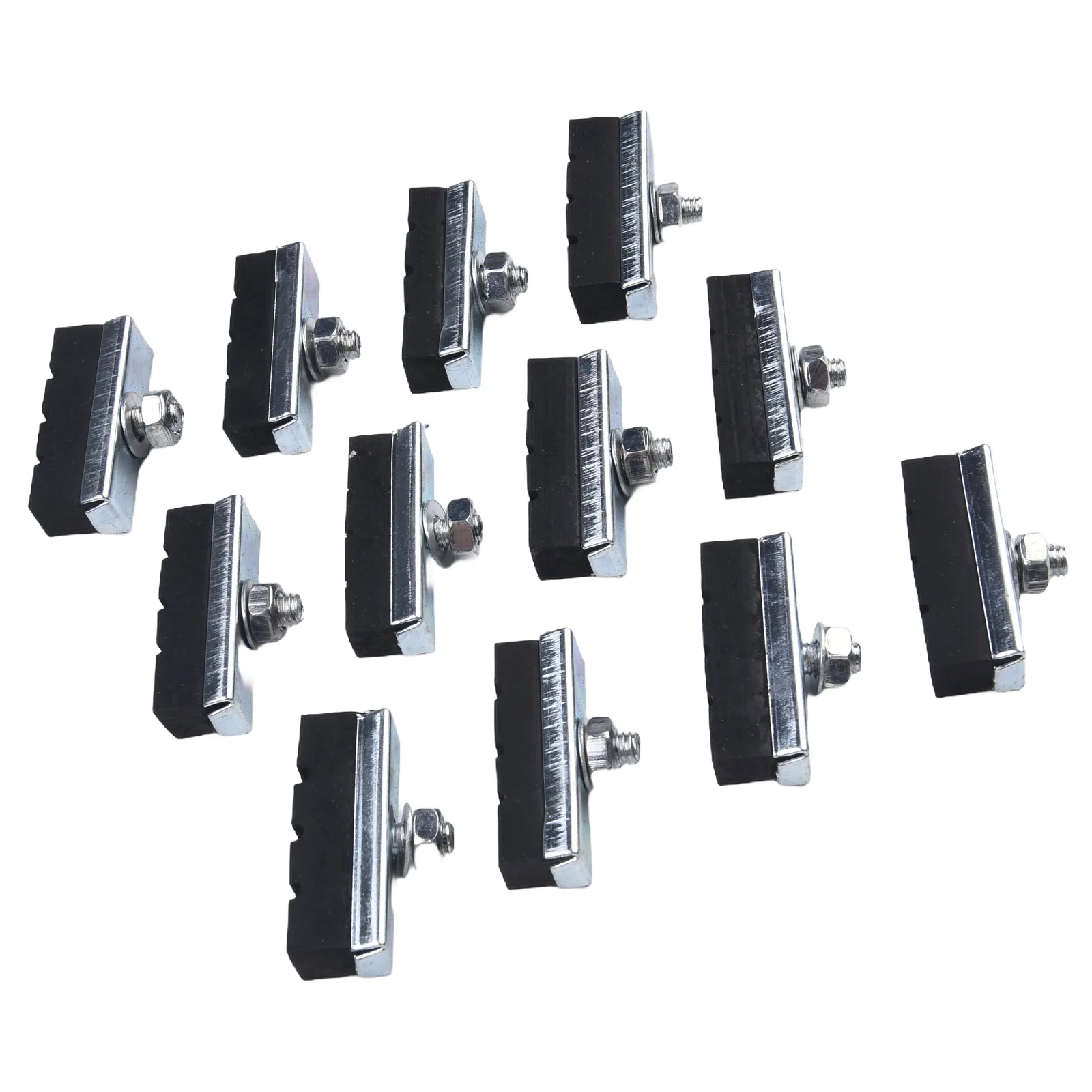 12PCS Brake Shoes Bicycle Brake Shoes Silent Brake Pad Drainage Texture Design Easy To Install Good Compatibility