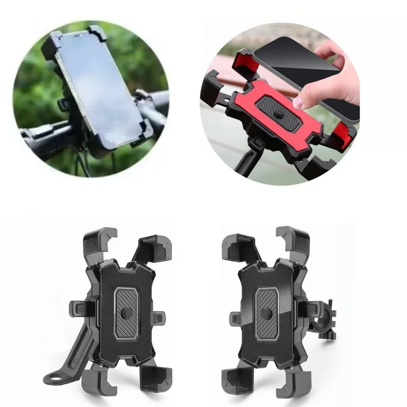 Universal Bike Phone Mount 360 Rotation Shockproof Cell Phone Holder for Motorcycle Scooter Mountain Bike Quick Release Bracket