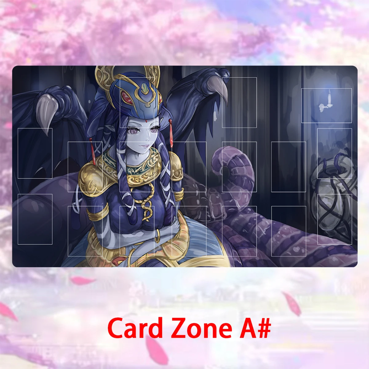 YuGiOh Reptilianne Melusine Playmat TCG CCG Board Game Trading Card Game Mat Anime Mouse Pad Custom Rubber Desk Mat Zones & Bag