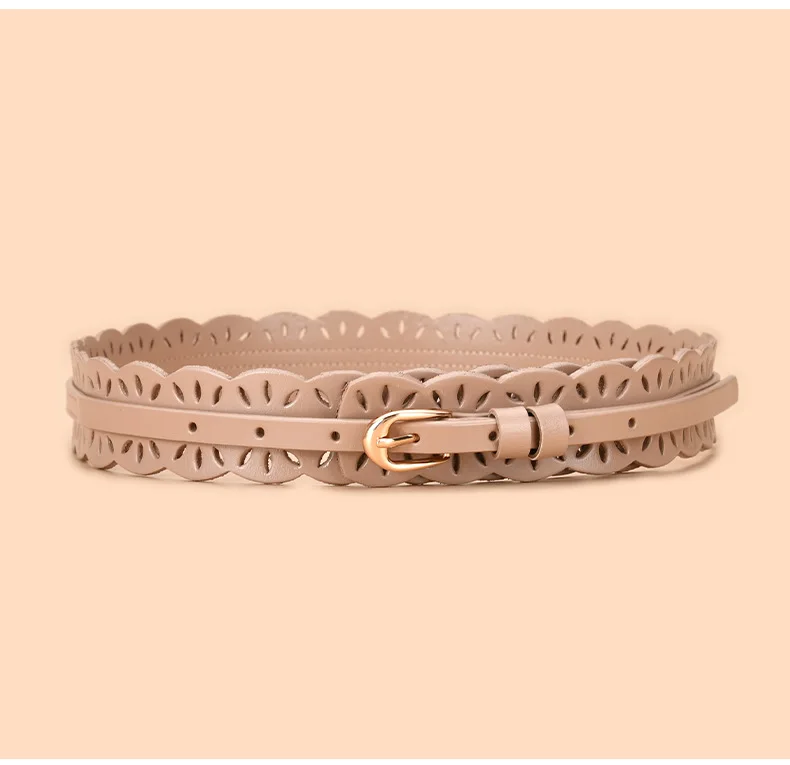 3,8 CM Breite Weibliche Luxus Marke Top Qualität Hohl Muster Pin Schnalle Mode Handgemachte Accessoire Taille Gürtel – Detail 3
