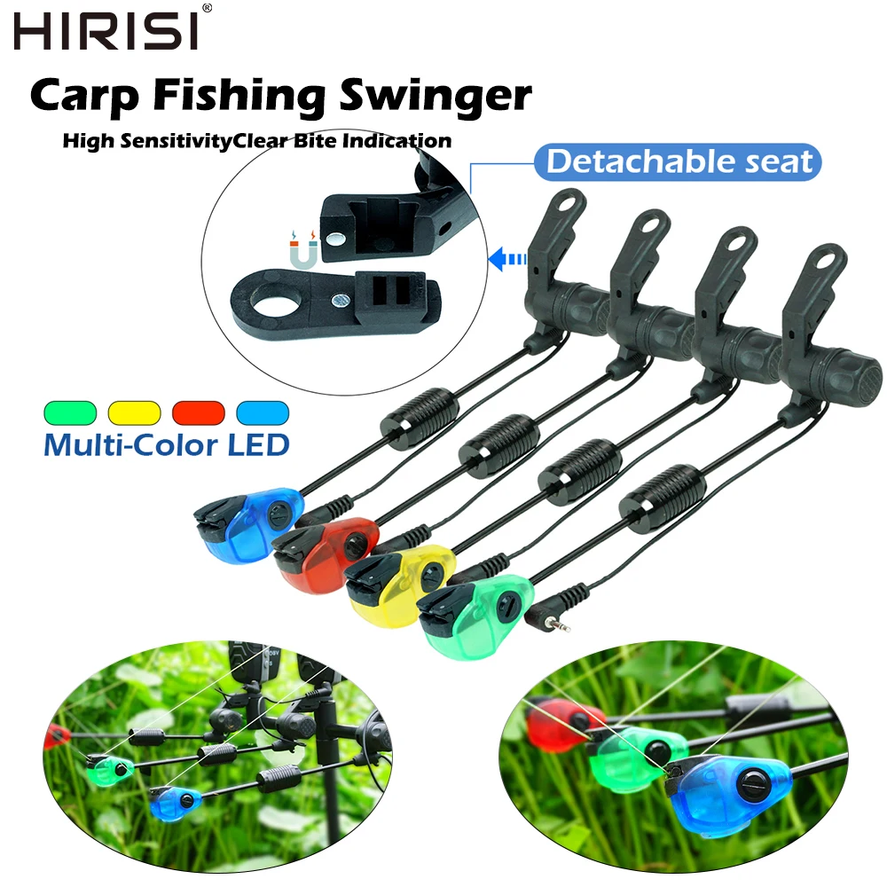 hirisi-4-pack-carp-fishing-led-swinger-detachable-bite-indicator-fishing-alarm-bobbins-portable-storage-case-carp-fishing-gear