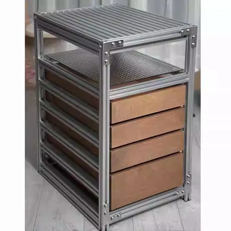 

chest, side table, bedside table, storage cabinet, storage drawer, wooden metal cabinet.