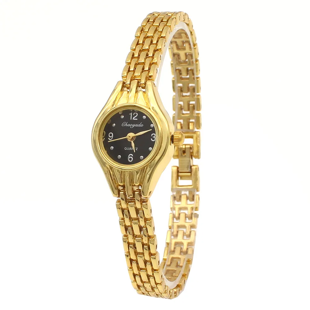 Orologio da polso da donna Mujer Golden Relojes orologio da polso al quarzo con quadrante piccolo orologio da polso popolare ora orologi eleganti da