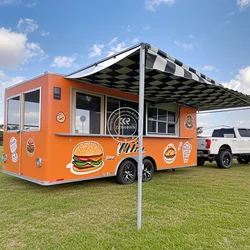 Food Trailer Catering Fully Equipped Taco Truck Mobile Kitchen Ice Cream Cart BBQ Trailers Cheap Food Truck With Full Kitchen