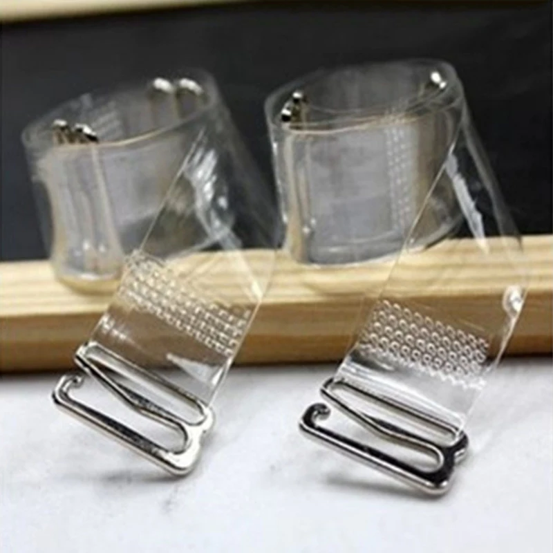 10/20/30/100 paires de bretelles de soutien-gorge à boucle en métal pour femmes, ceinture élastique réglable en Silicone, accessoires intimes invisibles transparents