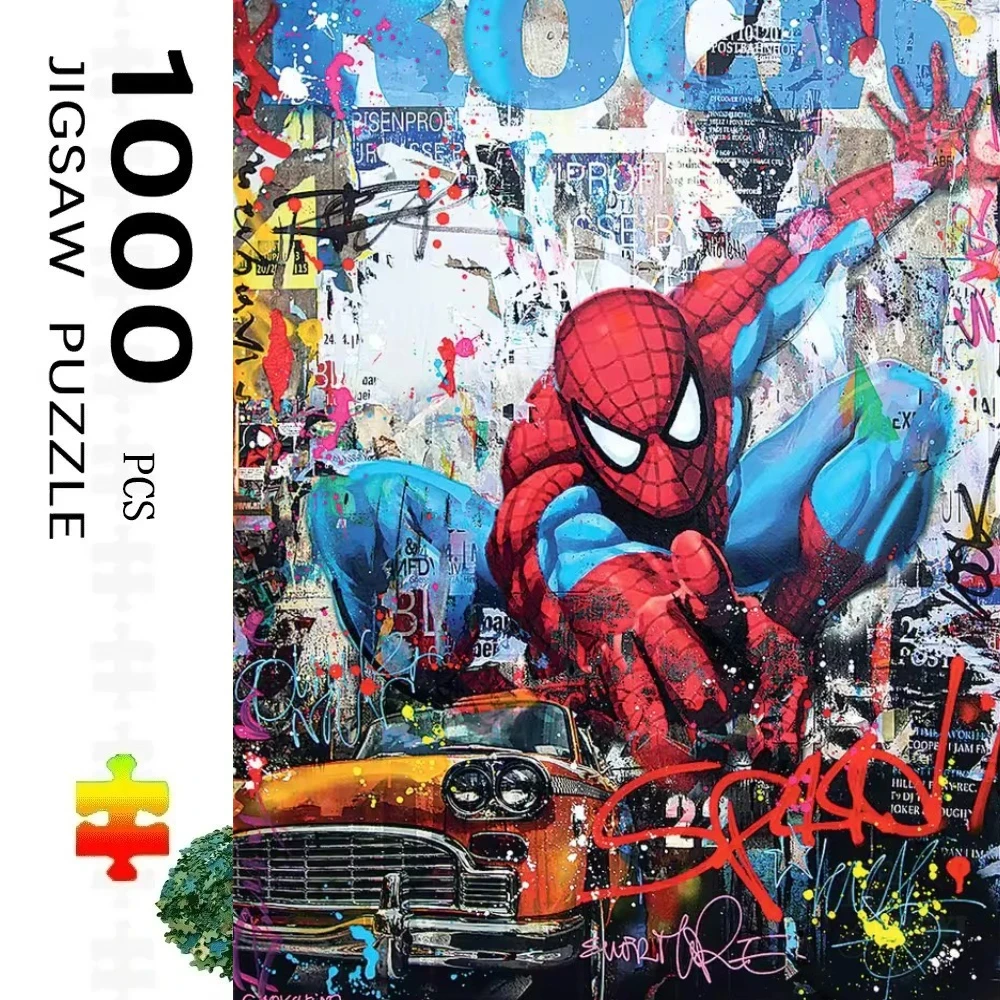 500/1000pcs Adult Jigsaw Puzzles Superhero Modern Suitable for Adults & Families -  Challenging Large Pieces, Portable