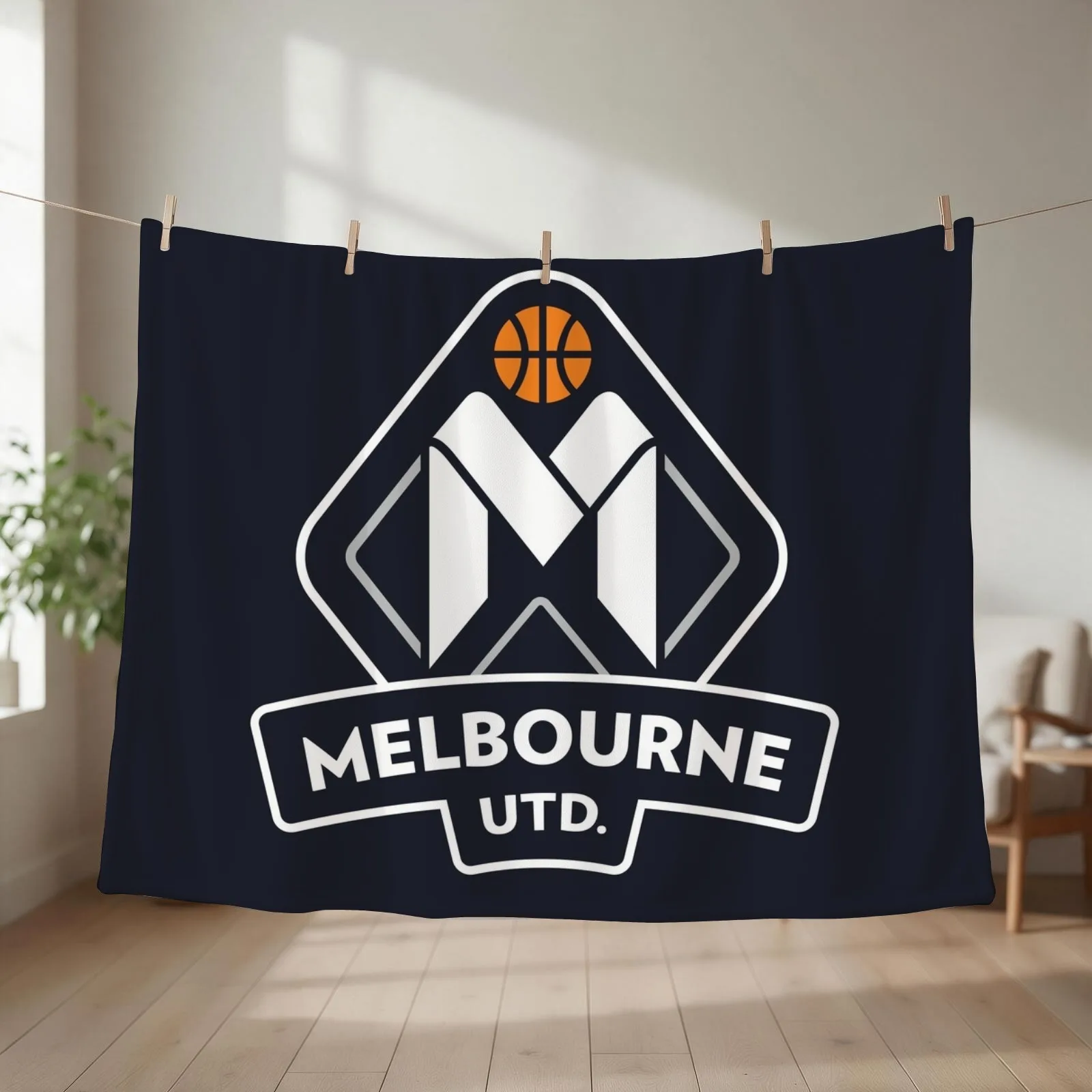 Melbourne United Throw Blanket couch cozy soft plush fuzzy picnic outdoor blanket