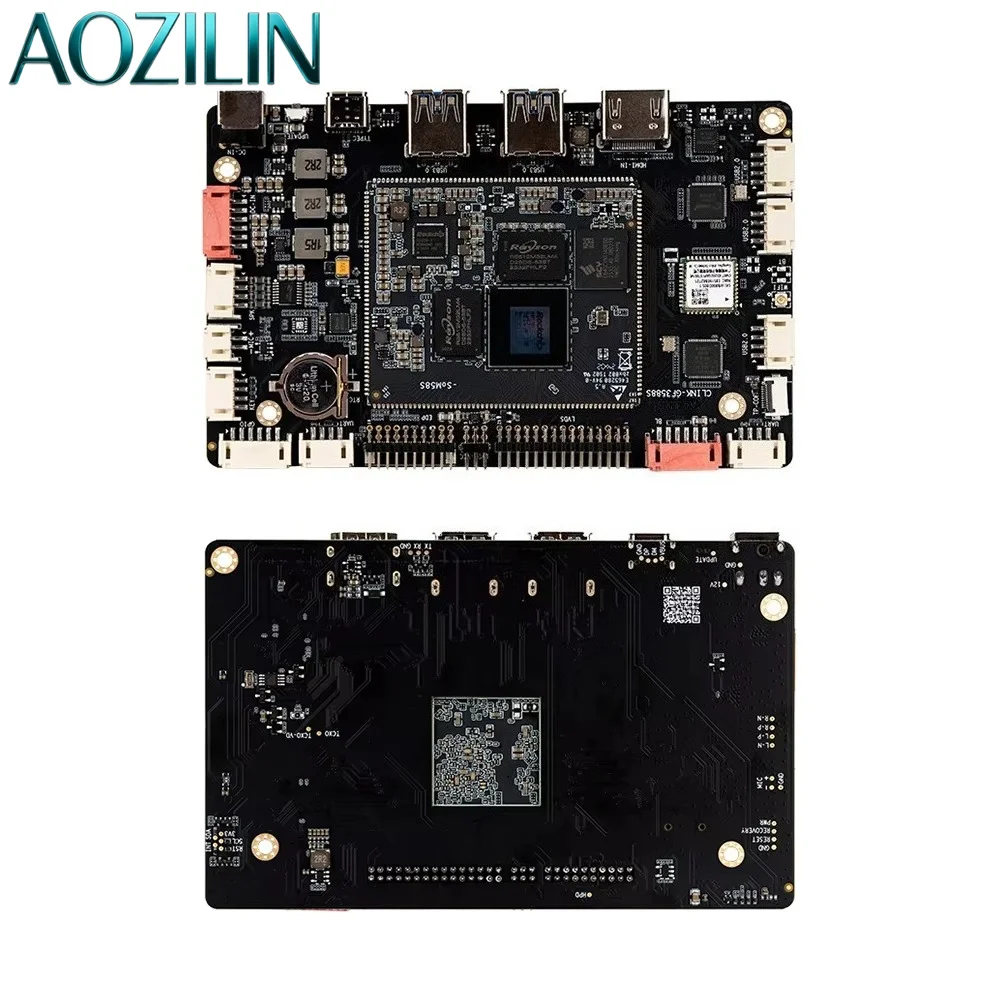 AOZILIN Rockchip RK3588 SBC 2.4GHz Octa-Core 8K AI SOM Carrier Board Debian Kernel 5.10 WiFi6