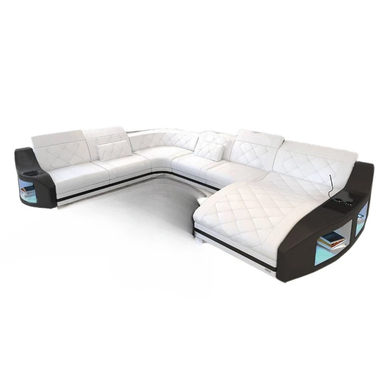 Modern simple sofa light luxury leather multi-color sofa furniture combination