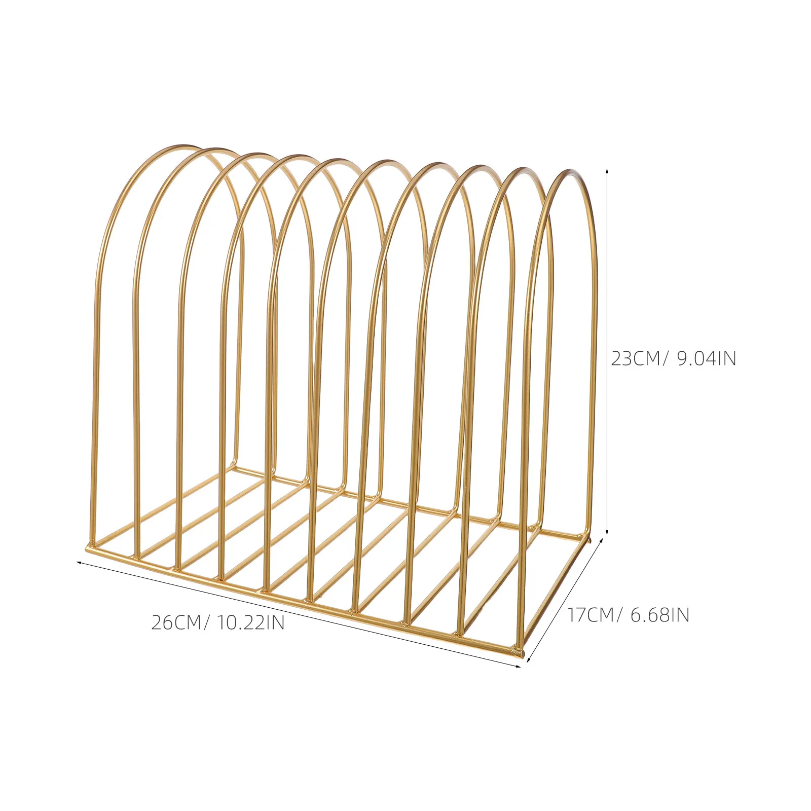 Metal Desktop Bookshelf Industrial Style Horizontal Bookshelf Organizer for Desk Top Small Tabletop Shelf Desktop Storage Rack