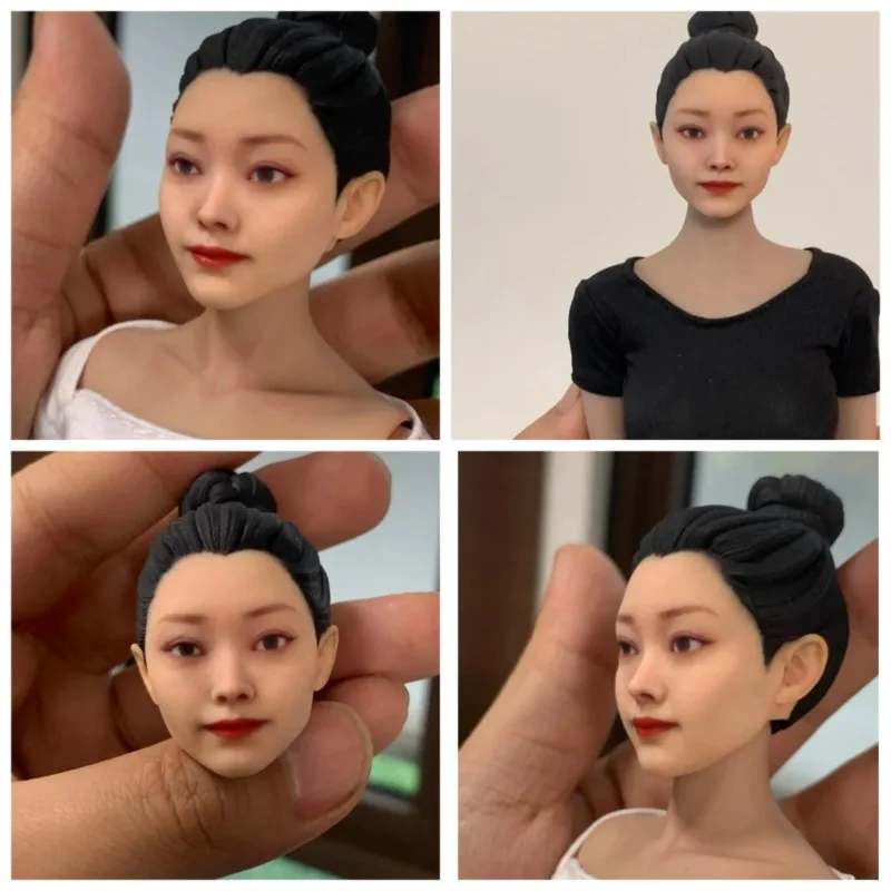 

Handmade 1/6 1/12 Chinese Famous Star Beauty Girl Songyi Head Model for 12" TBL World Box Female Soldier Action Figure Body Doll