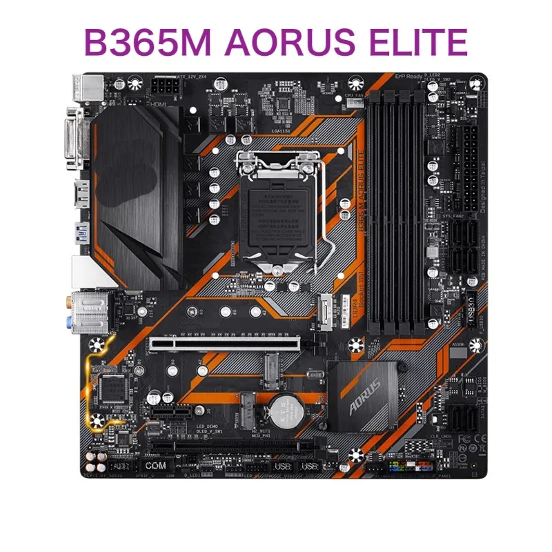 

For Gigabyte B365M AORUS ELITE Motherboard LGA 1151 DDR4 Micro ATX Mainboard 100% Tested OK Fully Work Free Shipping