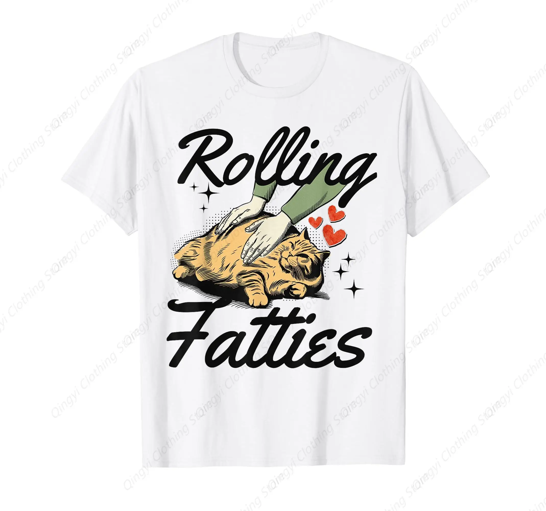 

Rolling Fatties Funny Cat T-Shirt
