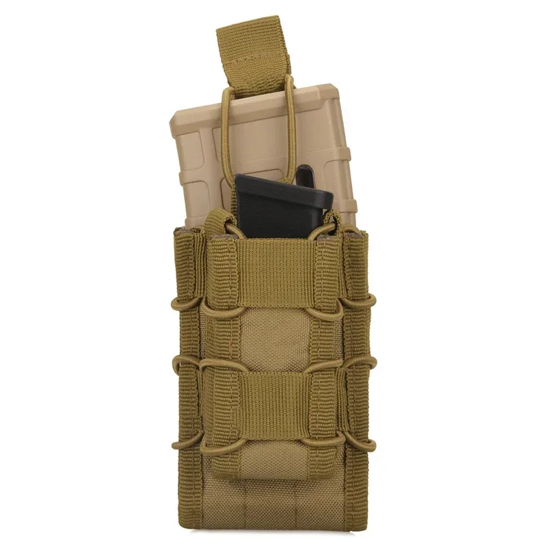 Bolsa de revista dupla tática para rifle e pistola, Bolsas Molle Mag, suporte de 2 camadas, 9mm, 5.56 cinto, rápido anexar transportadora, conjunto de revistas