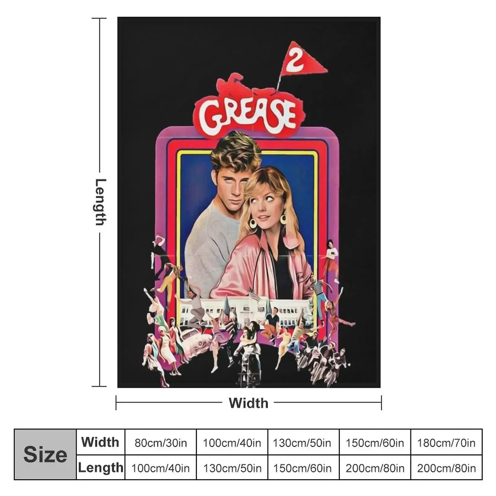 Grease 2 Classic 80 s Film Essential T-Shirt Throw Blanket Comforter Bed covers Soft Big Luxury valentine gift ideas Blankets