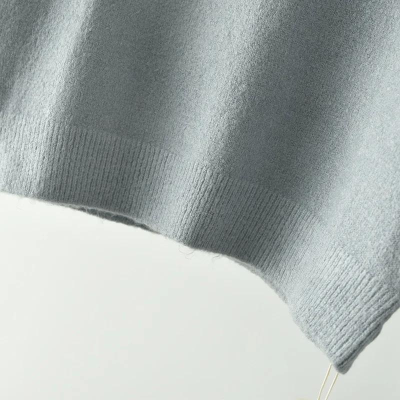 เสื้อสเวตเตอร์ไหมพรมถักตัวยาวทรงหลวมสำหรับผู้หญิง ดีไซน์อุ่นสบายสำหรับฤดูใบไม้ร่วงและฤดูหนาว เหมาะสำหรับใส่เป็นเสื้อคลุมหรือเสื้อตัวใน ดีไซน์หวาน แขนยาวทรงกลม ผ้าอื่นๆ