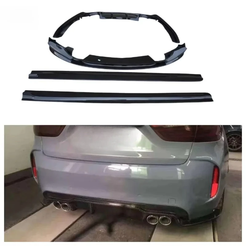 Factory Price 3D Style Carbon Fiber Material Front Lip, Side Skirts, Rear Diffuser for F85 X5M F86 X6M