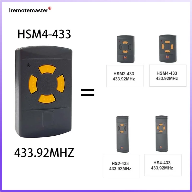 

For HORMANN 433MHZ Fixed Code Garage Remote Control. for Copy HORMANN HS2 HS4 HSM2 Controller Transmitter