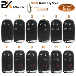 BB Key Shell for Jeep Compass Grand Cherokee Dodge Ram 1500 Journey Dart Challenger Durango Renegade Chrysler 300 SIP22 Blade