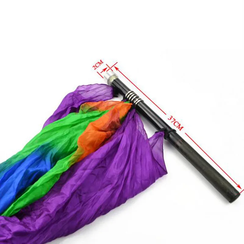 RainBow Silk Production (1.6*1.4m)  Stage Magic Tricks Square Multi-Color FlagAppear Flag Magia Party Gimmick Illusions Funny