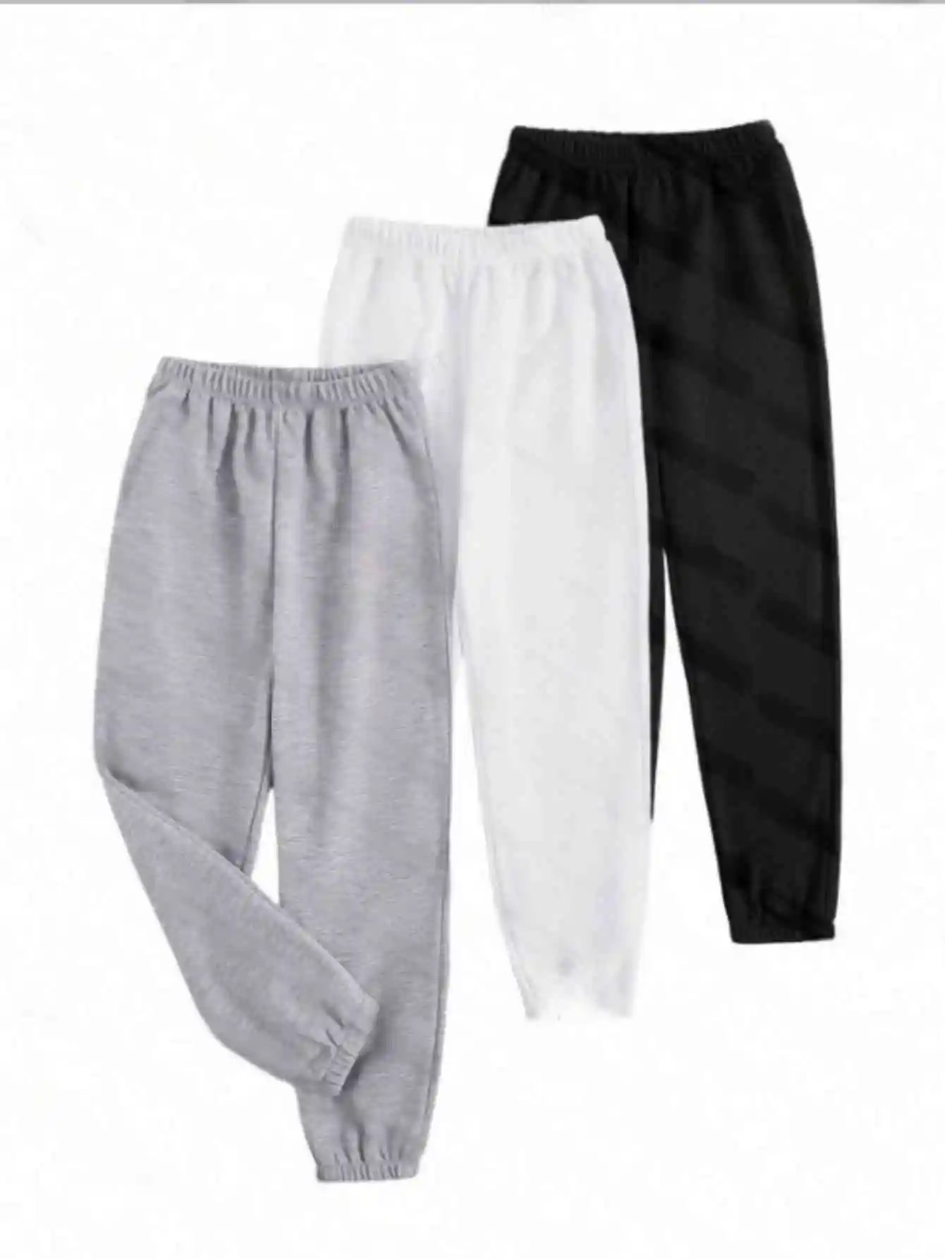 California-style classic sweatpants: comfortable and casual three-pair (gray/white/black)