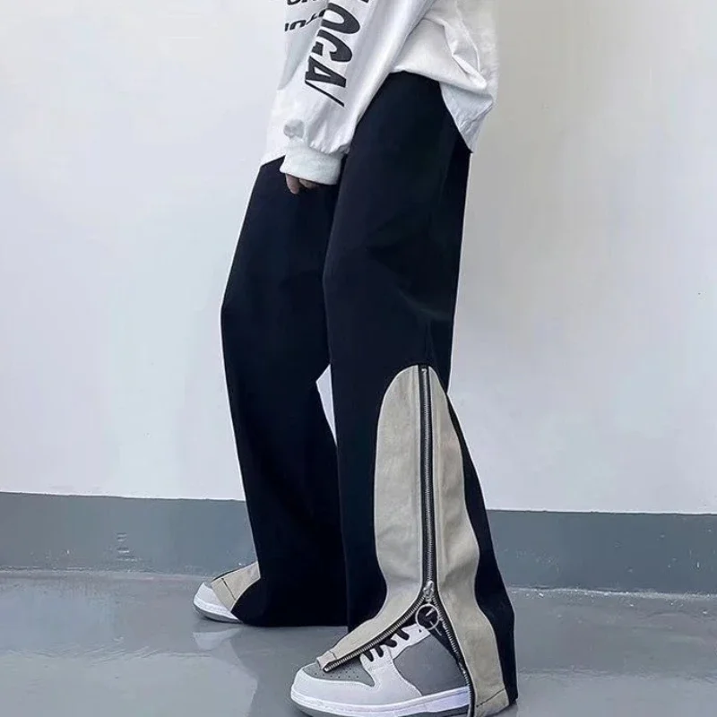 

Прямые брюки для мужчин Распродажа, винтажные брюки, дизайнерские брюки из полиэстера большого размера, высокое качество, модные длинные повседневные брюки 2025 года, мужские брюки