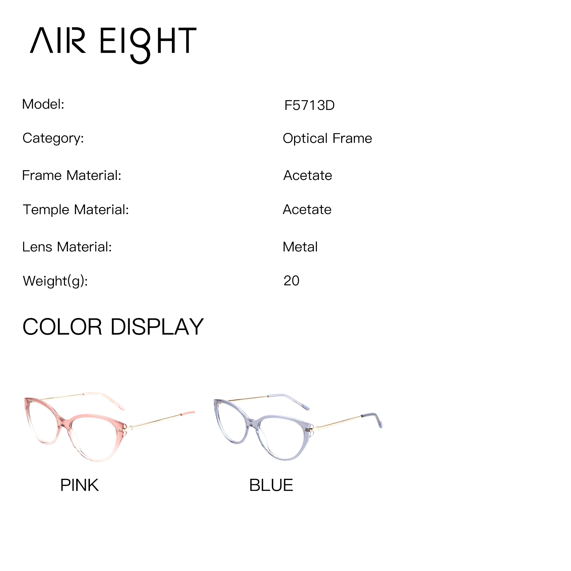 AIREIGHT Acetate Cat Eye Prescription Glasses For Women Photochromic Medical Lenses Blue Light Myopia Degree Optical Eyeglasses