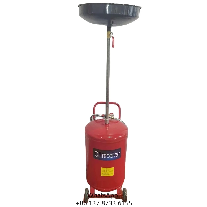 

High Selling 18Gallon Extended Garage Equipment Air Operated Evacuation Pneumatic Mobile Waste Oil Drain Kit With Lift Tank