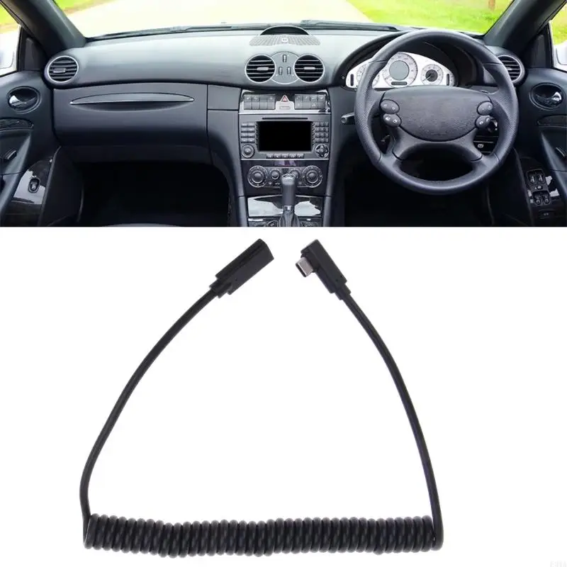 F3MA Cavo dati a spirale tipo C maschio a femmina 5A USBC OTG Prolunga a spirale a molla per telefoni portatili Universale