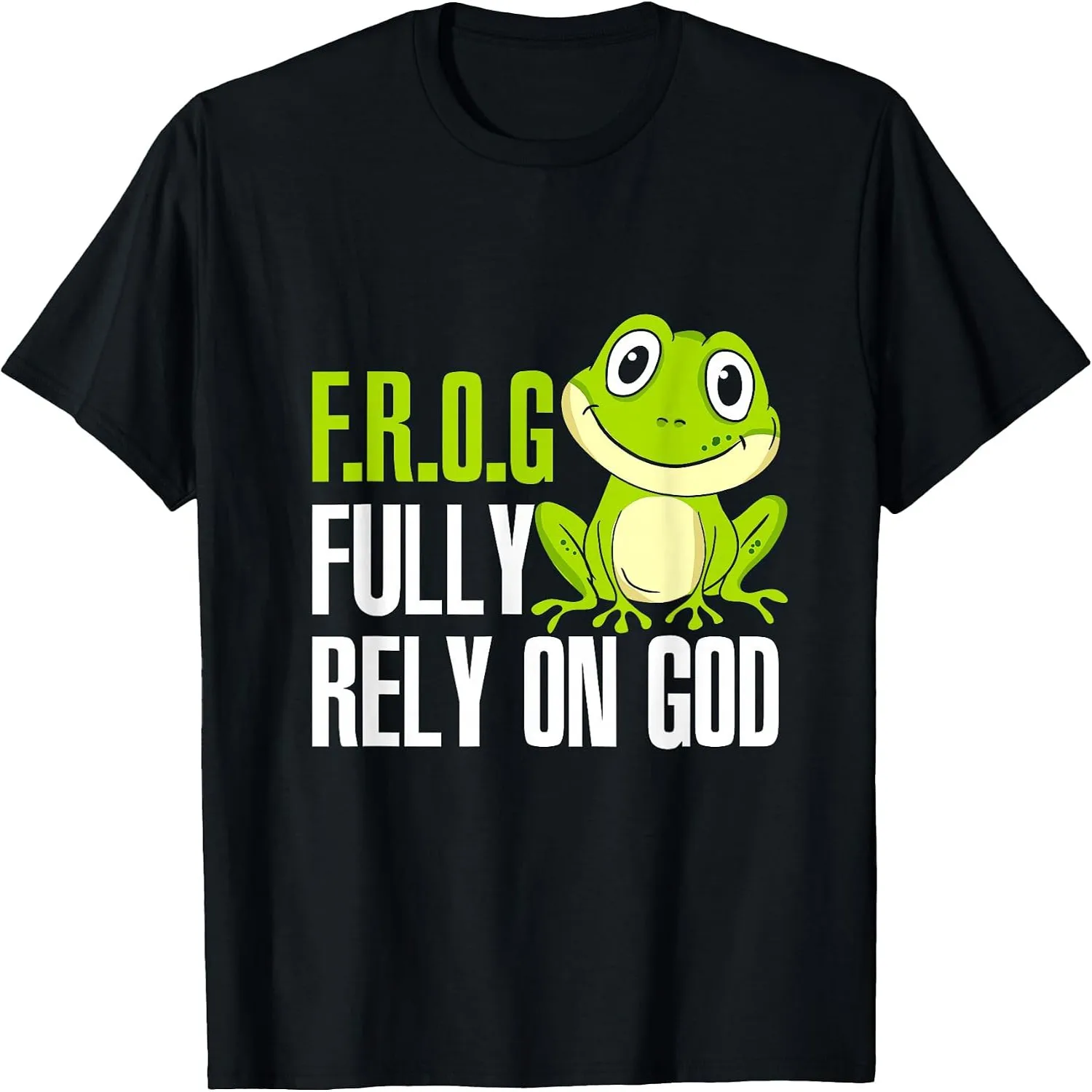 Frog Fully Rely On God Christian Frog Lover MP T-Shirt