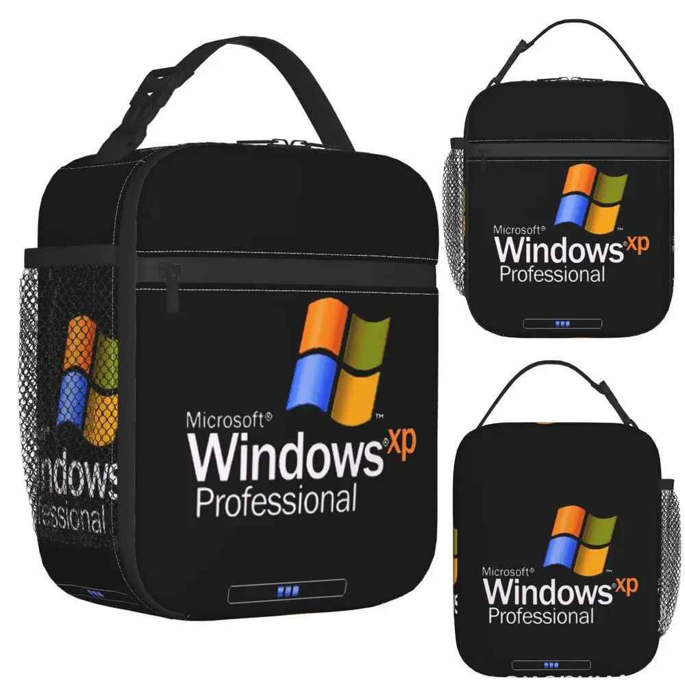 Windows XP Insulated Lunch Bag for Women Kids Leakproof Food Boxes Thermal Lunch Box Tote