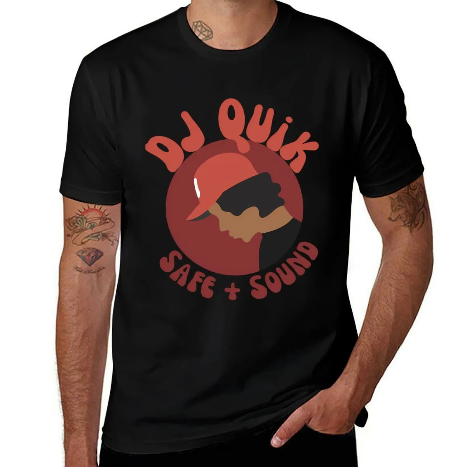 Dj Quik Safe Sound T-Shirt graphic t shirt vintage blue archive vintage mens fashion