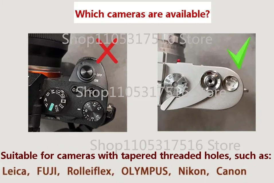 Mini 7mm/8mm Brass White Copper Camera Shutter Release Button for Fujifilm Leica