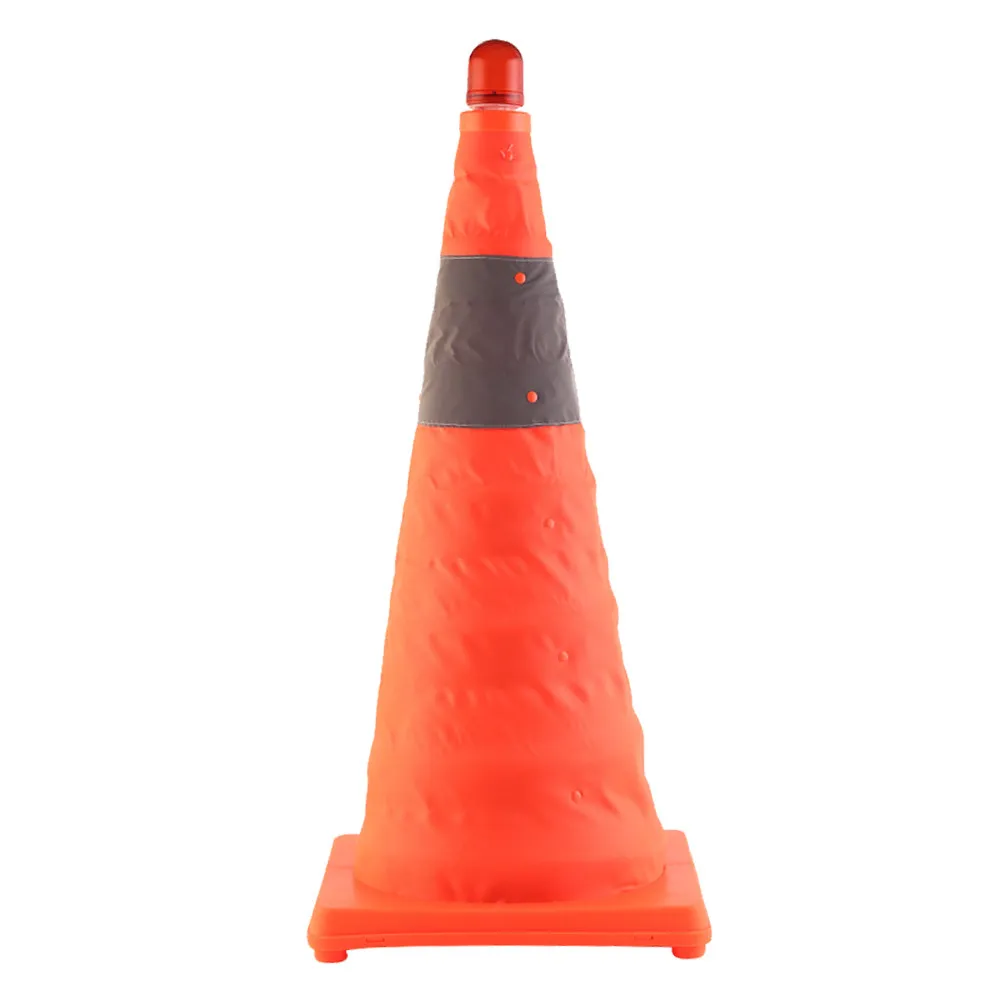1Pcs Led Traffic Cone For Driveway Drivers Foldable Road Reflective Highlight Base Sports Roadside