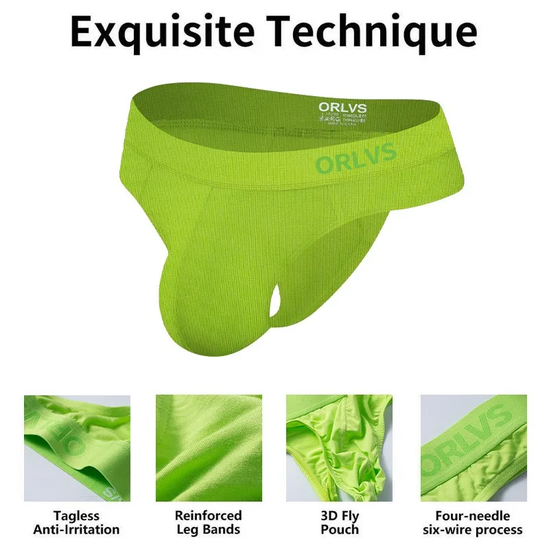 Stylish and simple, solid color, letters, low waist thong Modal breathable and comfortable OR6206