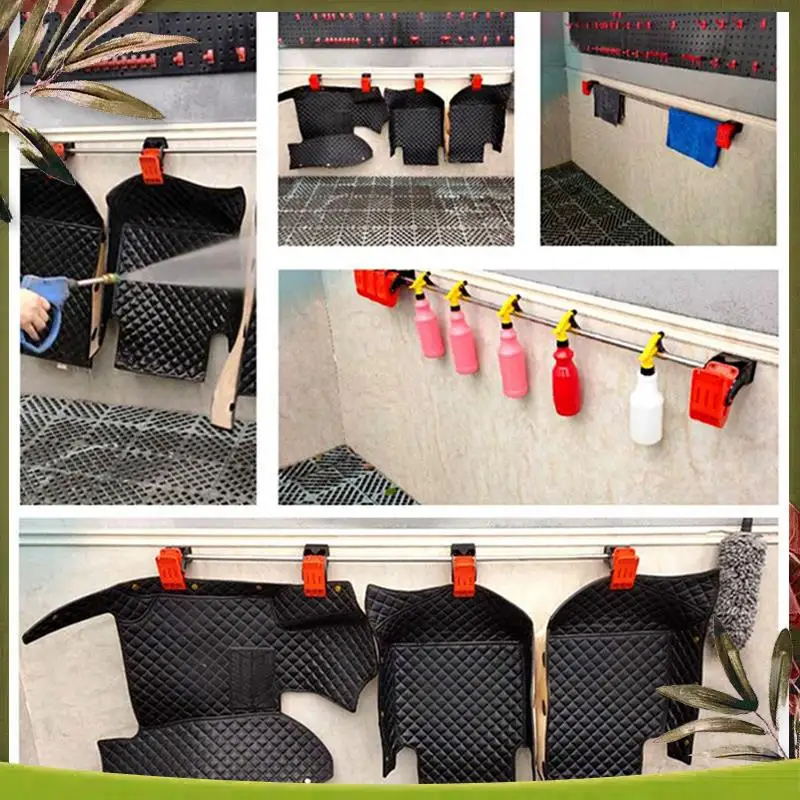 AB98-Car Cleaning Floor Mat Cleaning Hooks Carpet Wash Clamp Multifunctional Mat Clip Tools Auto Carpet Wash Clamp