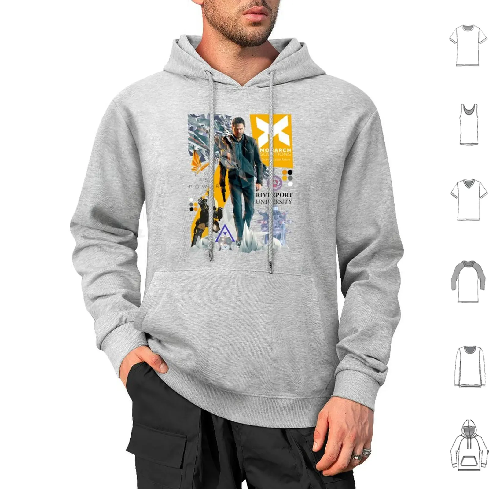 

Quantum Break Hoodie cotton Long Sleeve Quantum Break Quantum Break Monarch Solutions Band Stonecrow Music Heavy Metal Jack