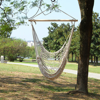 Outdoor Hammock Chairs High Strong Mesh Hanging Swing Cotton Rope Net Cradles Garden Kids Adults Children Indoor Sports Seat