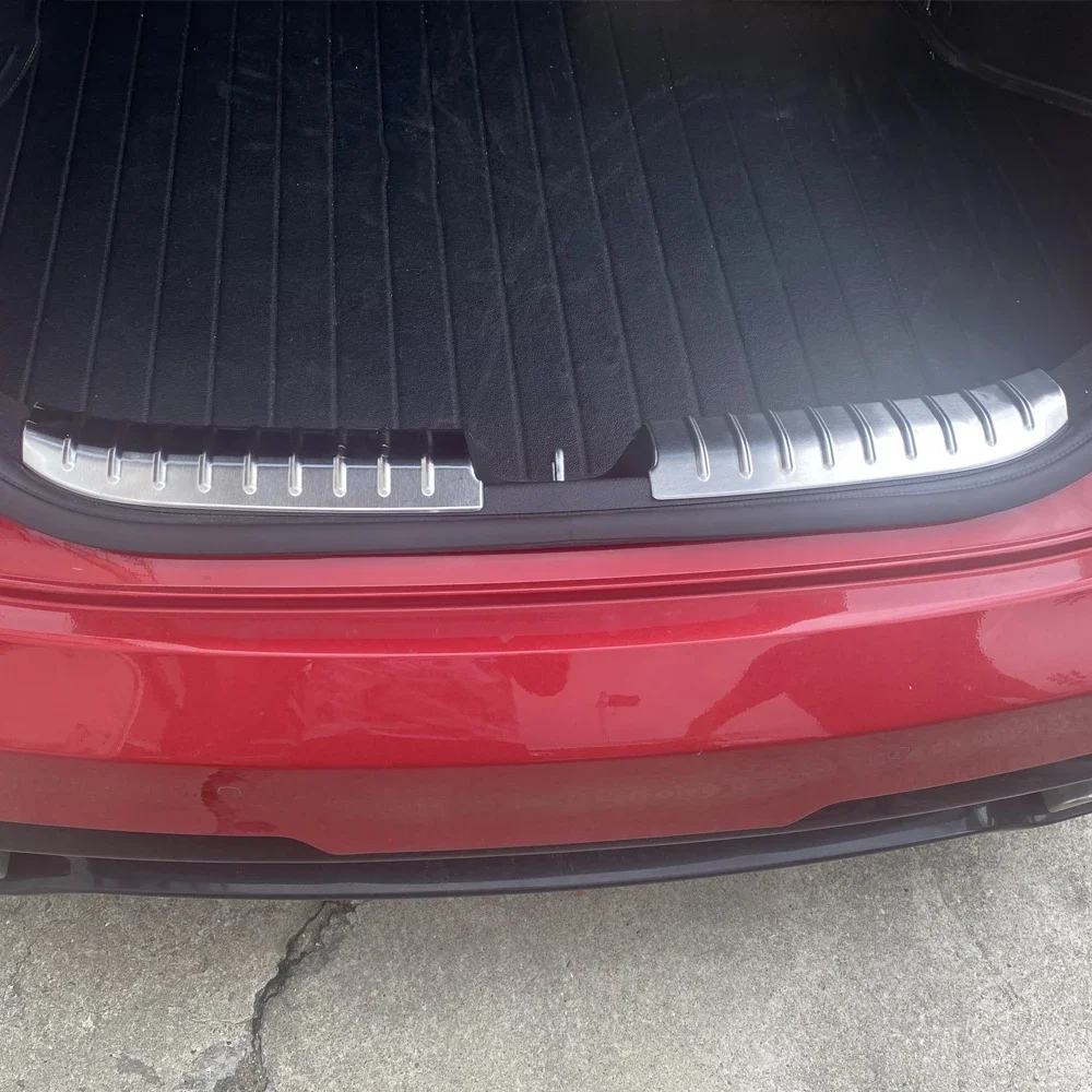 

Для Kia Stinger 2018-2021 задняя крышка багажника из нержавеющей стали, внутренняя защита багажника, защитная полоса порога