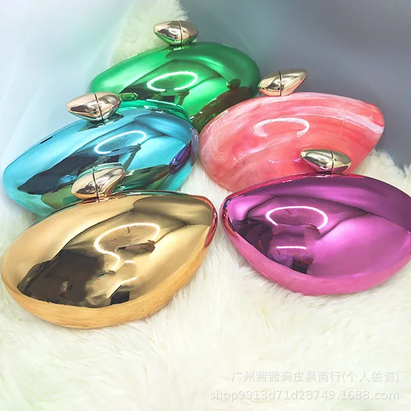 

Trendy Fashionable Crossbody Shoulder Baozi Bullet Acrylic Minimalist Women's Hand-held Evening Dress Wedding Banquet Bag